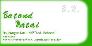 botond matai business card
